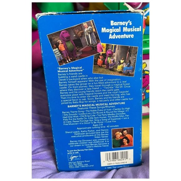 BARNEY VHS - MAGICAL MUSICAL ADVENTURE - Picture 2 of 3